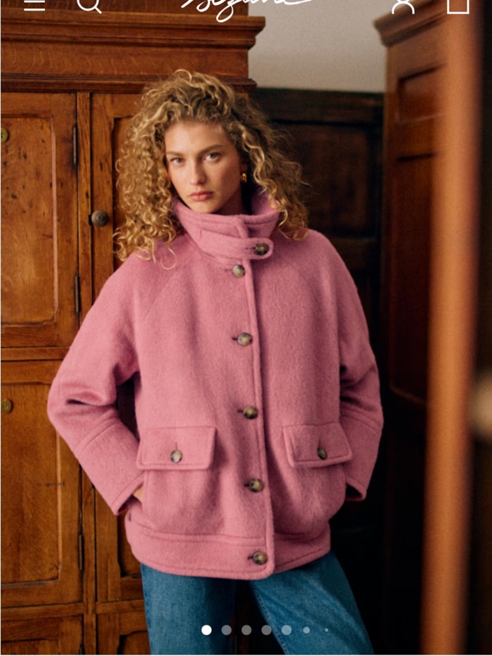 Sezane Leo Coat in Rosewood - Picture 8 of 9